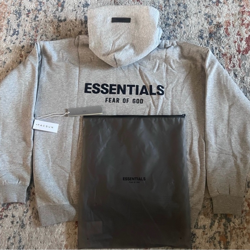 Fear of God Essentials Dark Oat Gray Hoodie - Picture 8 of 8